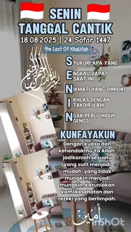 اَللهُ الْكَافِى رَبُنَا الْكَافِى (Allahul Kaafi rabbunal kaafi) Artinya: Allah yang mencukupi, Tuhan kita yang mencukupi. قَصَدْنَا الْكَافِى وَجَدْنَا الْكَافِى (Qashadnal kaafi wajadnal kaafi) Artinya: Tujuan kita Allah yang mencukupi, Yang kita temukan Allah yang mencukupi. لِكُلِ كَافٍ كَفَانَا الْكَافِى (Likulli kaafi kafaanal kaafi) Artinya: Terhadap segala sesuatunya Allah yang mencukupi, yang memenuhi kebutuhan kita hanyalah Allah. وَنِعْمَ الْكَافِى اَلحَمْدُ لِلهِ (Wa ni'mal kaafii alhamdulillah) Artinya: Allah lah sebaik-baik Dzat yang mencukupi, Alhamdulillah segala puji bagi Allah. #fypامين #fypシ゚viral🖤tiktok #fypシ゚viral #fypworld  #fypTheLastOfKhalihah 