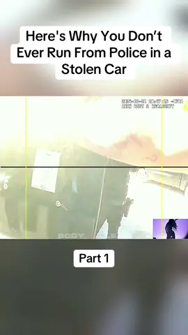 Here's Why You Don’t Ever Run From Police in a Stolen Car Part 1 #cops#copsoftiktok#police#policeofficer#bodycam 