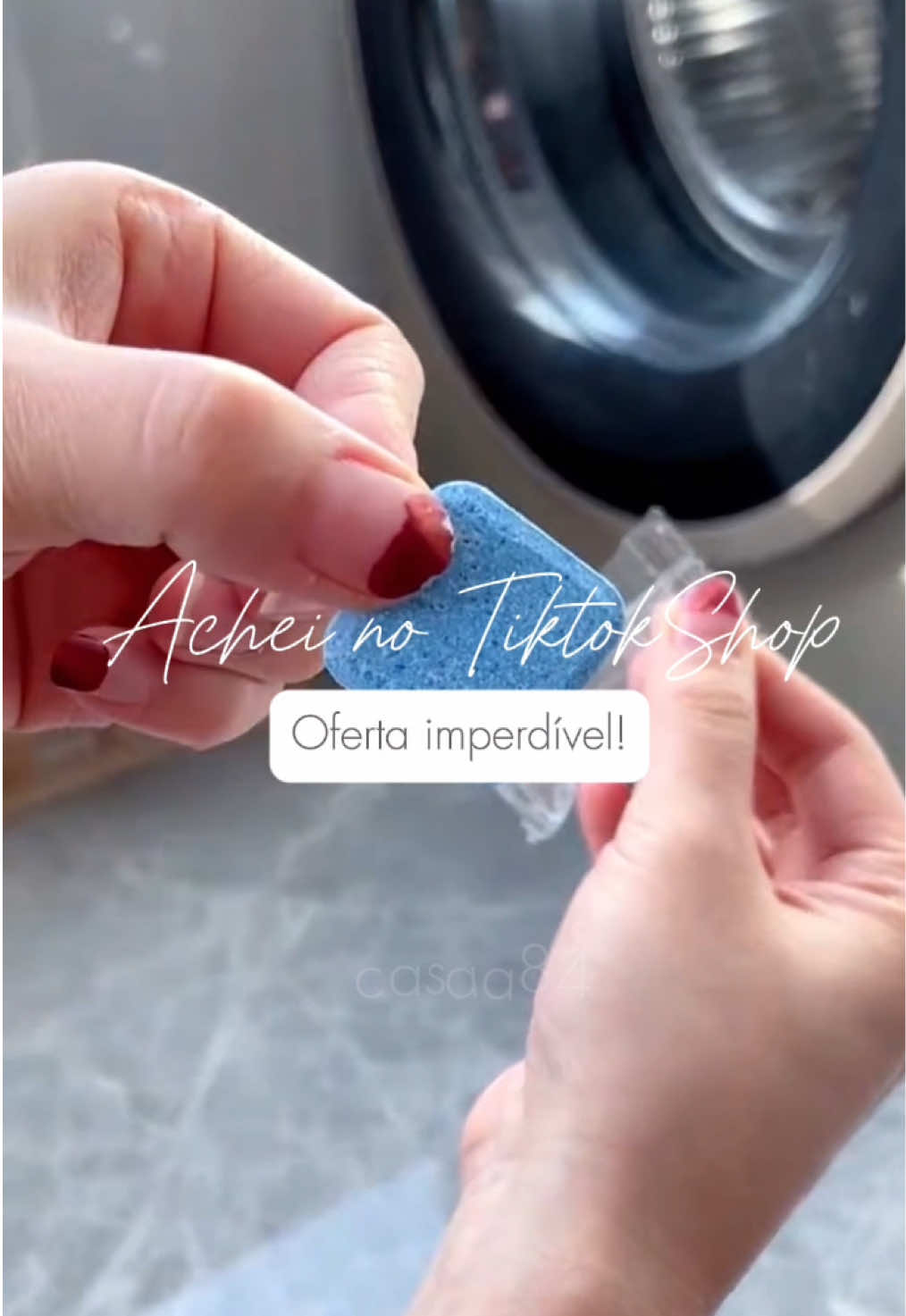 🔥 O truque secreto que as donas de casa estão usando… Pastilhas de limpeza que salvam sua máquina de lavar! 🛒 Peça já a sua na sacolinha laranja! #tiktokshop #faxina #limpeza #limpezadacasa 