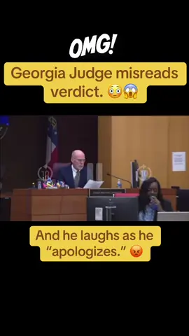 Judge misreads verdict and laughs during his “apology.” 😡 #judge #laughs #court #foryoupage #fyp  