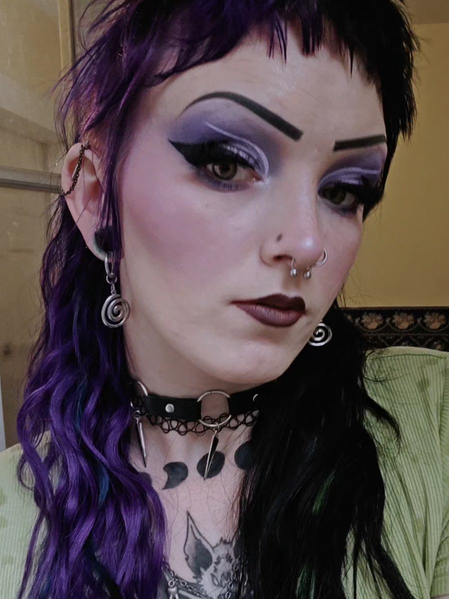 it rained yesterday 🌧 #fyp #mua #alt #mullet #purplehair 