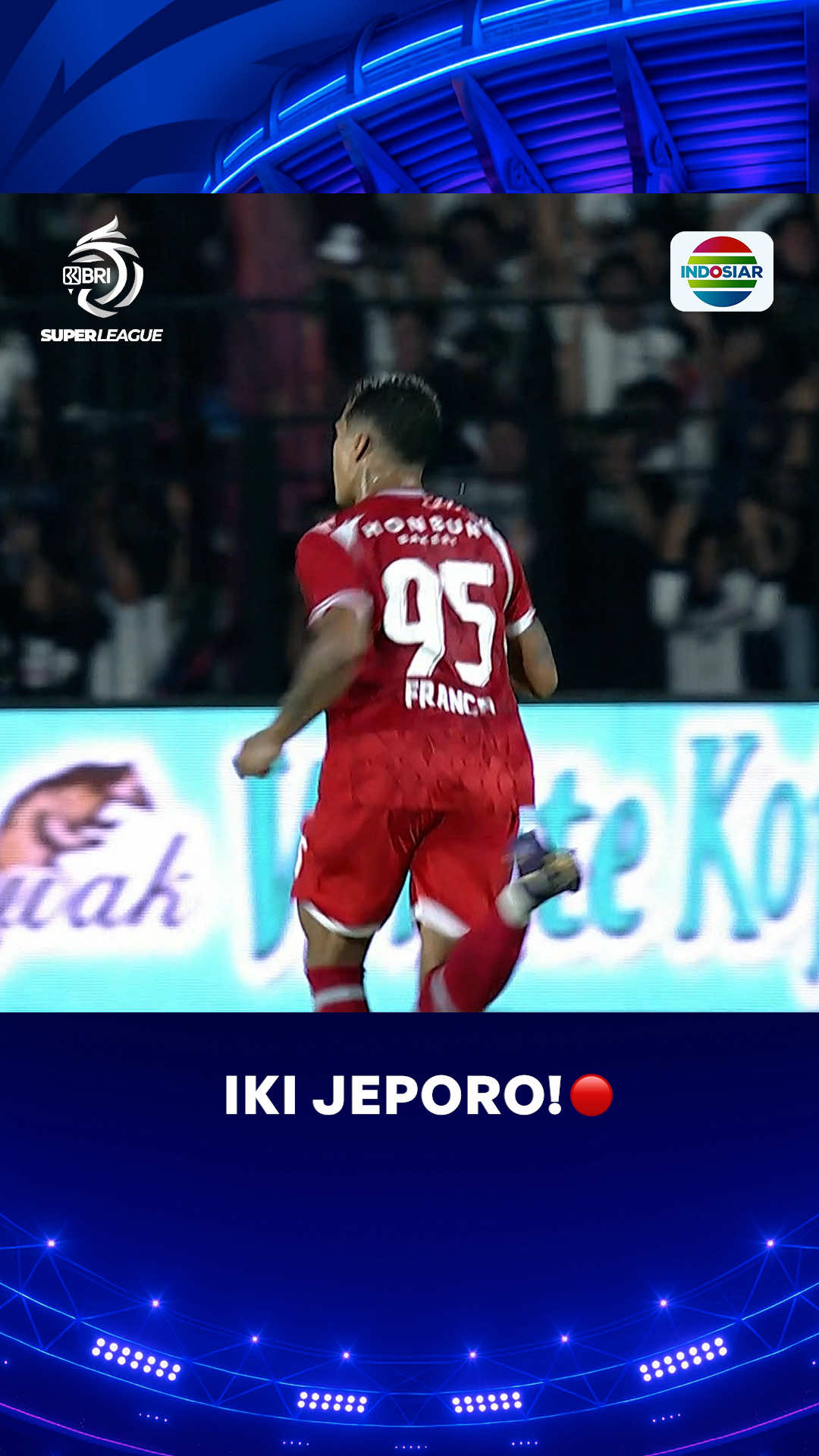 Franca membuat Gelora Bumi Kartini bersorak atas golnya!🔥 @SARUNG WADIMOR  #BRISuperLeague #IndosiarSports #IndosiarRumahSepakbolaIndonesia #MatchClip 