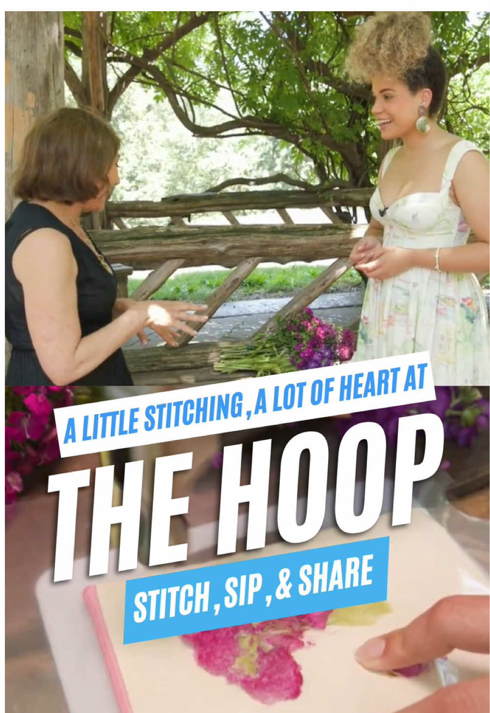 Fiber, friends & fun 🧵🥂  @Dahiana Perez checks out The Hoop, where every gathering turns into a celebration of creativity, connection, and joy.  #newyorklivetv #thehoop #crafting 