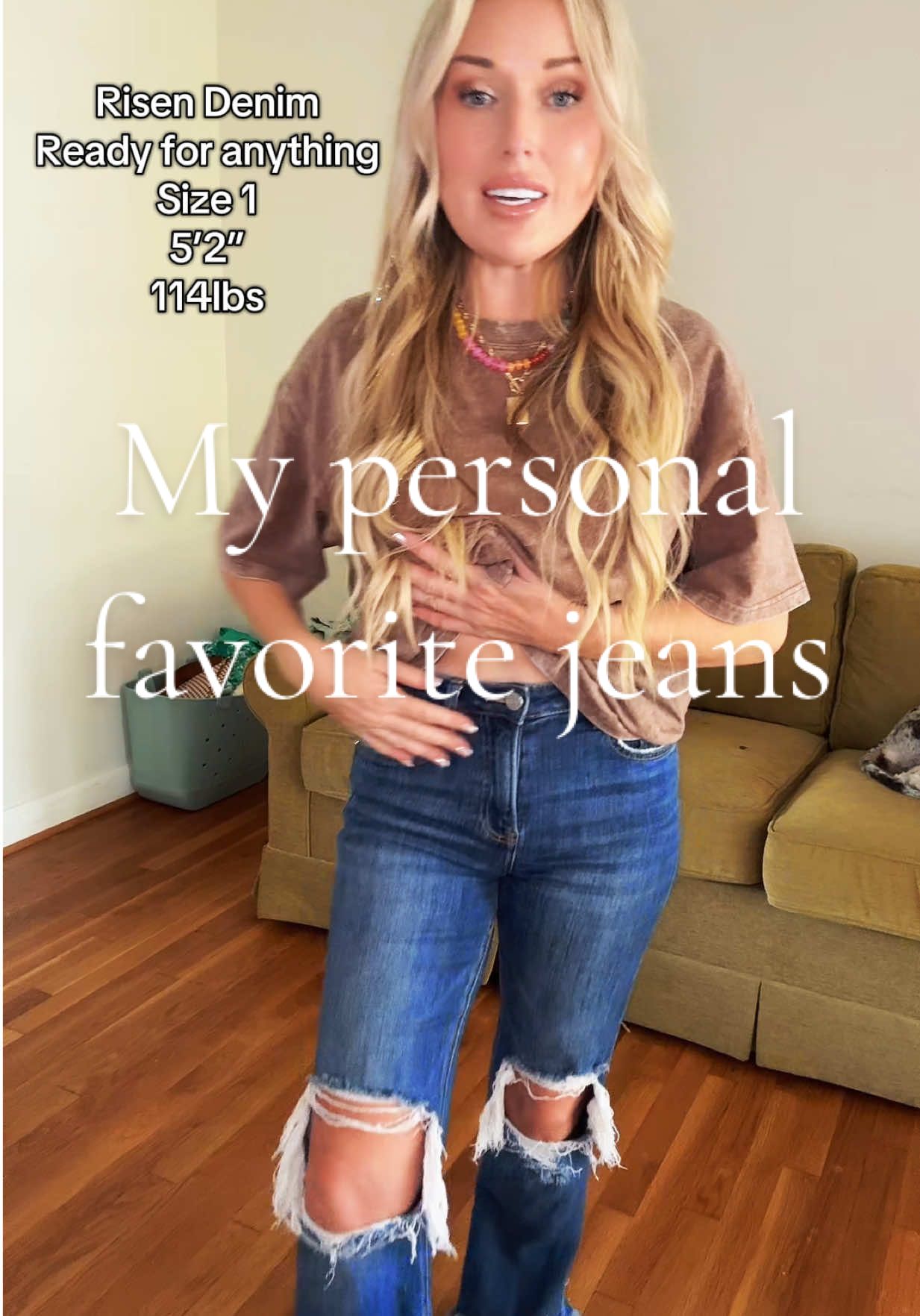 Huge restock on the best style denim!! @Walker Rose Boutique #denim #denimyourway #risenjeans #distressed #fallfashion 