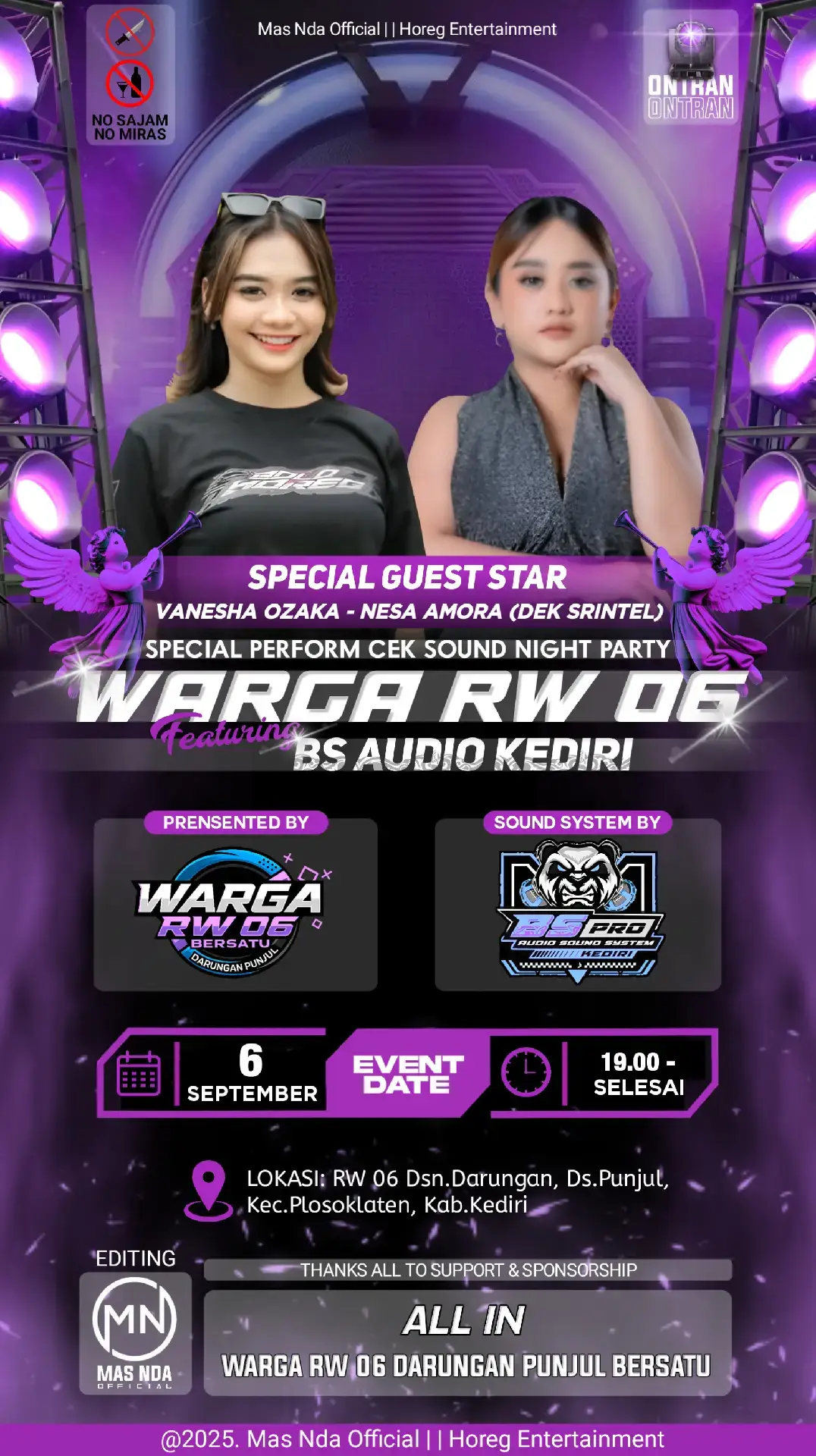 Monggo Ramaikan Cek Sound Night Party WARGA RW 06 Featuring BS AUDIO KEDIRI Special Guest Star VANESHA OZAKA & NESA AMORA (DEK SRINTEL) Lokasi: Dsn.Darungan, Ds.Punjul, Plosoklaten, Kediri  @budikendankerz @blekokputeh @vaneshaozaka_ @tooogeee_  #ceksound #bsaudio #vaneshaozaka #nesaamora #fypシ゚viral 