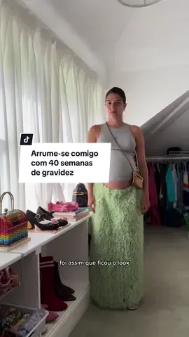 Arrume-se comigo com 40 semanas de gravidez #grwm #arrumesecomigo #pregnantlife #bumpstyle 