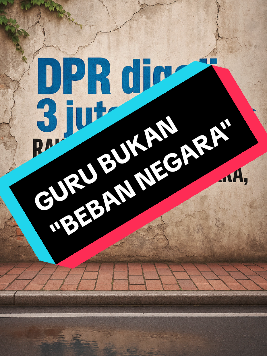 GURU disebut BEBAN NEGARA, Rakyat Dipajaki sementara GAJI DPR 3 Juta Per Hari. Dimanakah letak keadilan? #gurubukanbebannegara #gurubukanbeban #gajidprnaik #pajakrakyat #keadilan 