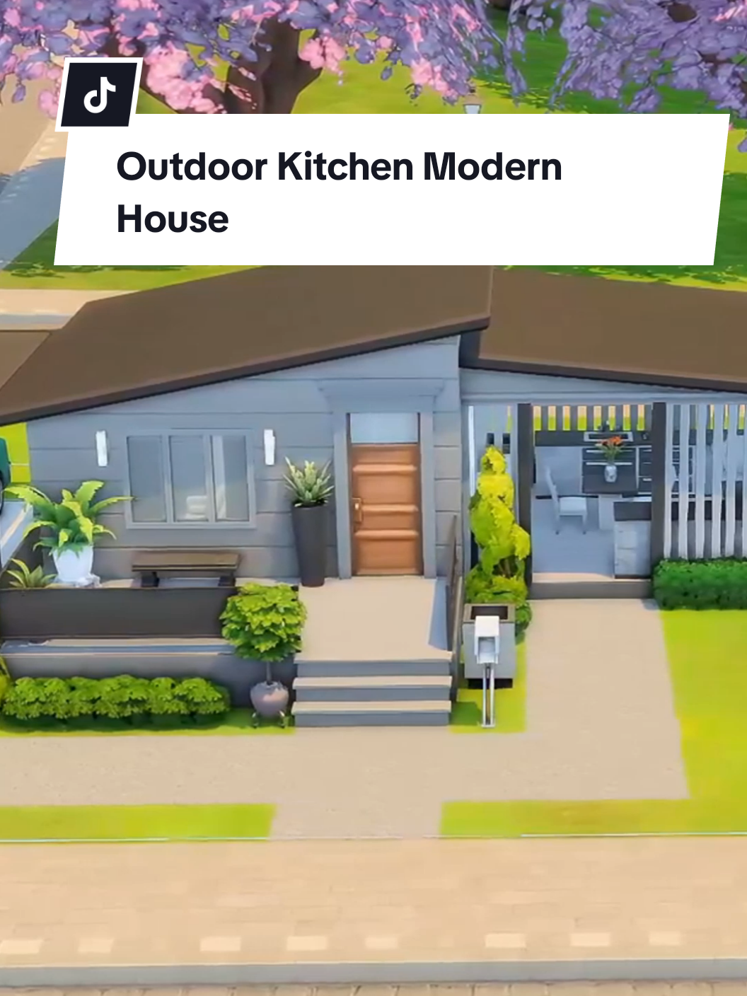 Outdoor Kitchen Modern House ✨ Gallery: Kynlesims #thesims4 #sims4 #simstok #ts4 #simsselves  @The Sims 