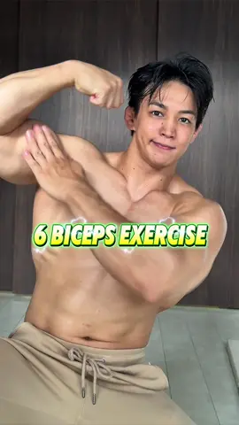 6 biceps exercise‼️ #biceps #bicepsworkout #exercise #Fitness #homeworkout 