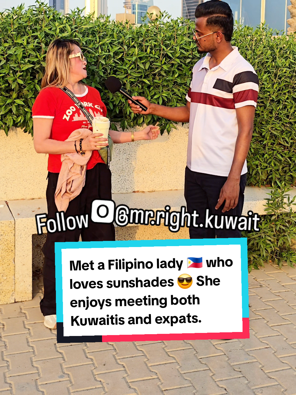 #creatorsearchinsights  Street interview in Maliya Seaside 🎤🇰🇼 Met a Filipino lady 🇵🇭 who loves sunshades 😎 She enjoys meeting both Kuwaitis and expats, and of course biryani is her favorite 🍛❤️ Real talk and good vibes from the streets 😄✨ . follow 🅾 mr.right.kuwait YouTube mr.right.kuwait . . . . #StreetInterview #Kuwait #FilipinoInKuwait #ExpatLife 