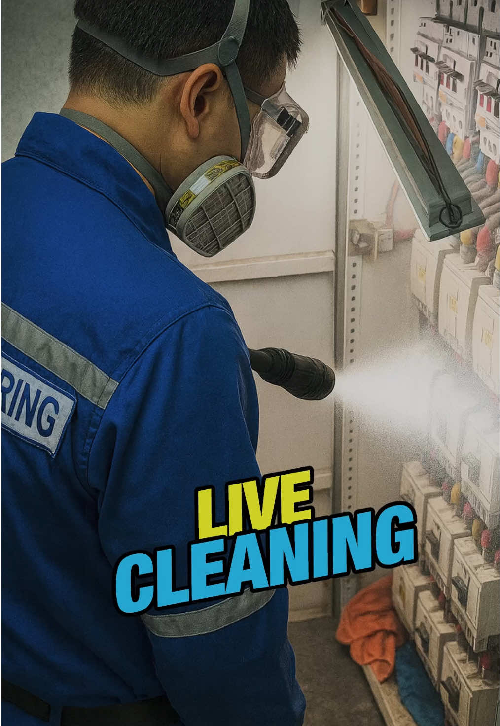 Cleaning a Computer With Water? Live electrical cleaning is a technique used to clean electrical and electronic equipment while it's still energized, without powering it down. Credits: #tech #technology #engineering #innovative #fyp 