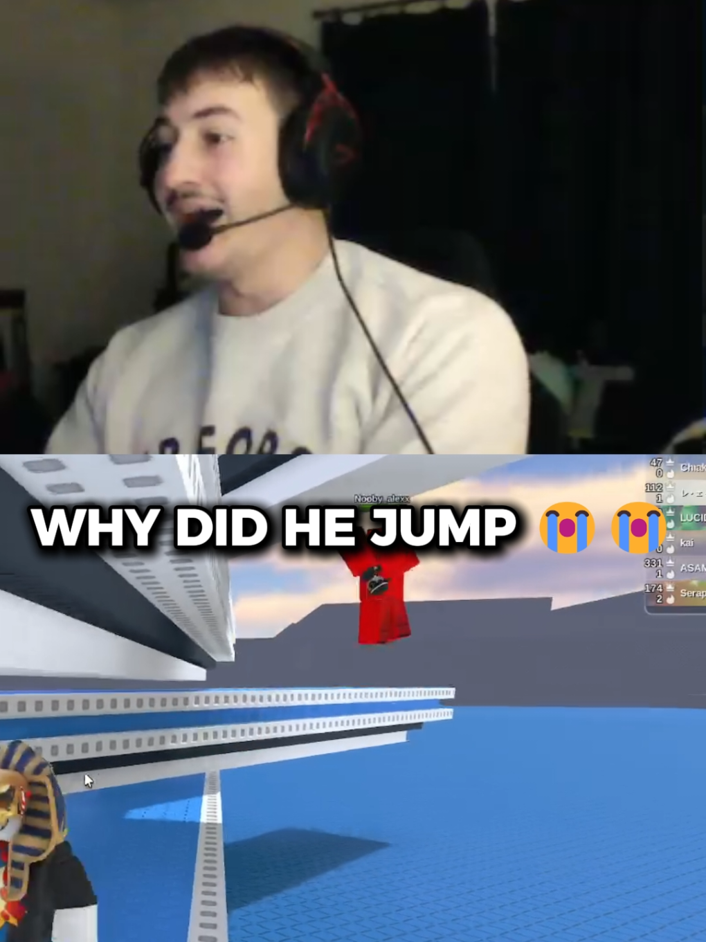 RIP lil bro again😭 | #fyp #roblox #gaming #funny #streamer 
