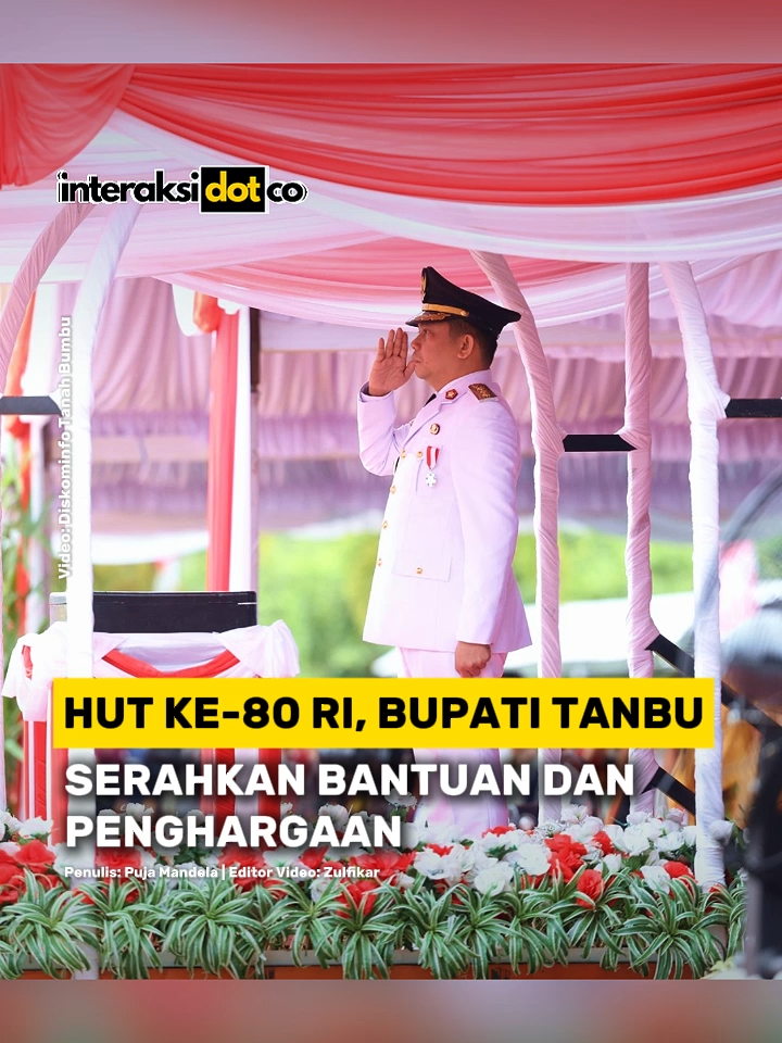 Peringatan HUT ke-80 Kemerdekaan RI di Kabupaten Tanah Bumbu berlangsung penuh makna. Usai Upacara Detik-Detik Proklamasi, Bupati Andi Rudi Latif menyerahkan berbagai bantuan, hibah, serta penghargaan bagi PNS dan Pemuda Berprestasi. “Bantuan ini bukan sekadar simbol, melainkan wujud komitmen nyata Pemkab Tanah Bumbu dalam membangun daerah dan menebar manfaat untuk masyarakat.”