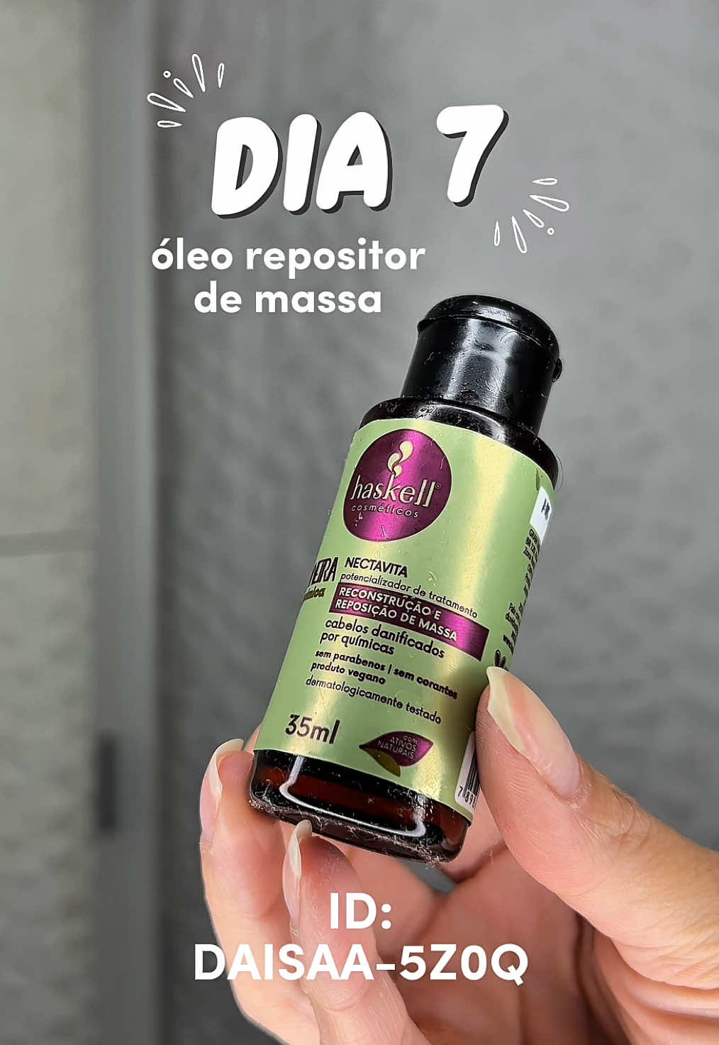 7 dias, 7 dicas que me ajudaram a encorpar o meu cabelo ✨✨ Dia 7: Óleo repositor de massa Haskell ID: DAISAA-5Z0Q @Mercado Livre Moda #OMelhorDaBeleza #MercadoLivreModa #reposicaodemassa #encorpacabelo 