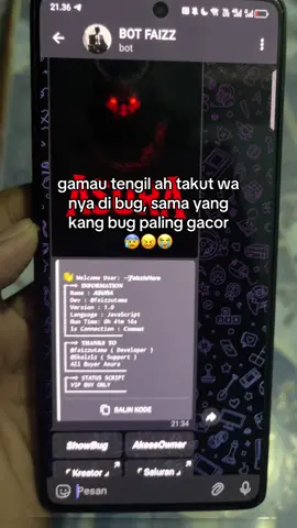 saluran di bio #bugwa #whatsapp #bugwhatsapp #fyp #bismilahfyp #botbug #kenon 