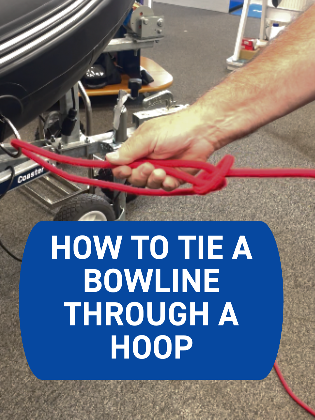 Bowline Week - How to Tie a Bowline Knot through a Hoop 🪢 Carrying on with our week, Graeme today is showing you how to tie a bowline knot through a hoop, very handy on your SIBs and RIBs. 👏 Stay tuned for a long awaited knot tutorial tomorrow! 👀 #knottying #boatlife #rope #ropetying #chandlery #marinechandlery