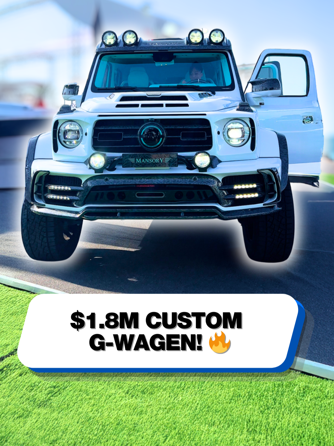 This 6x6 Mansory G-Wagen goes for $1.8M! 😍 #mercedes #gwagen #mansory #mercedesbenz #cartok #6x6 #truck #luxurycars #trucktok🔥 #luxurylife #gwagon #luxury #customcars #custom #supercarblondie