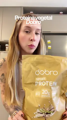 Proteína vegetal de baunilha da @Sou Dobro ✨  #wheyprotein #proteinavegetal #suplementos #suplementacao #proteina 