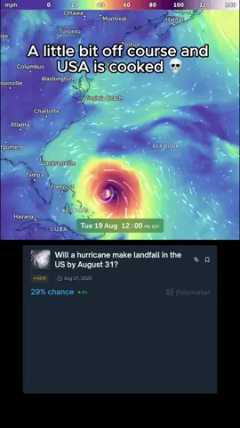 This model seems a little too convenient to be legit 😅 #hurricane #erin #weather #usa #hurricaneerin 