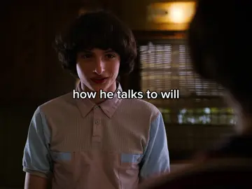 I heard someone say that he has a soft voice for will so he doesn’t scare him bc of Lonnie💔 kill me now . #strangerthings #byler #willbyers #mikewheeler #fyp