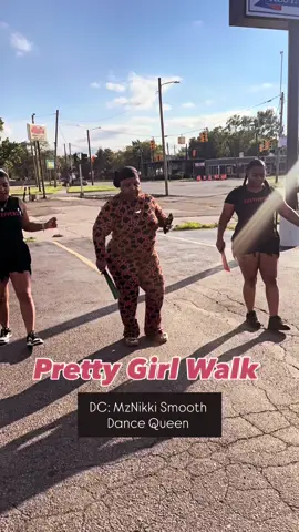 @MzNikki Smooth Dance Queen 👑 taught us her viral dance “Pretty Girls Walk.” 💃🏽 Stay til the end to see how smooth Mz Nikki really is. 😏😍 #prettygirlwalk #twosteppers #detroit 