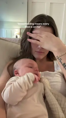 “I never get a break” but also…don’t want one 🤭🤍 #mom #newborn #babygirl #momtok #breastfeeding 