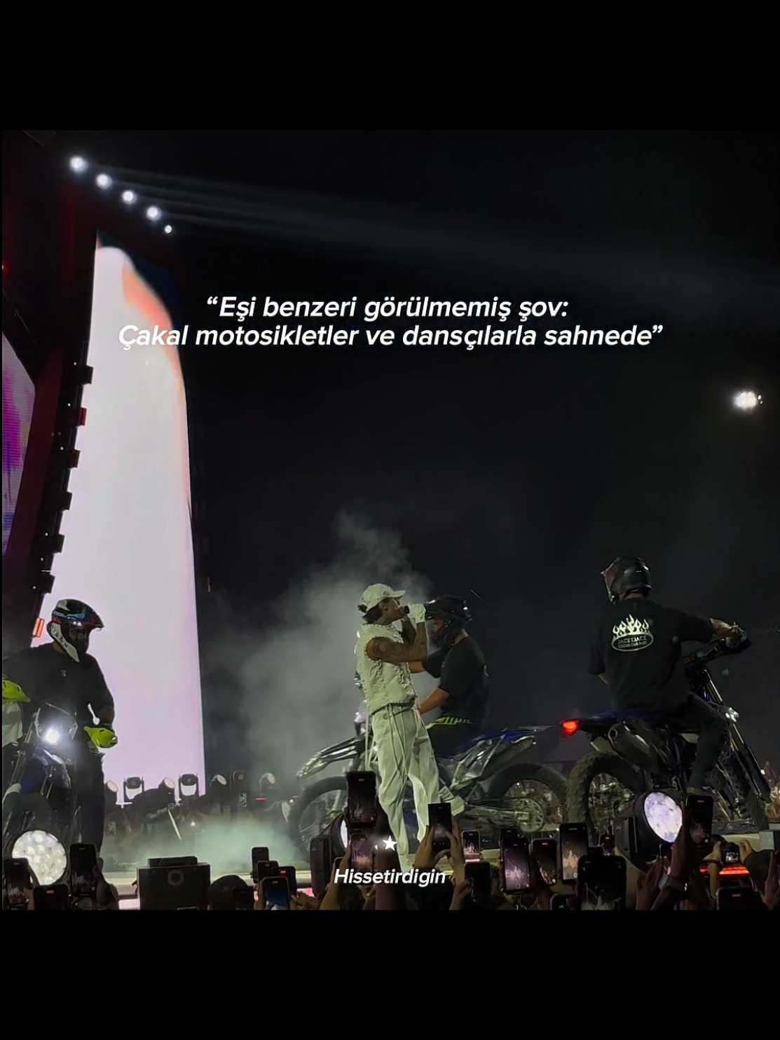 @cakaldoksanbes “Eşi benzeri görülmemiş şov: Çakal motosikletler ve dansçılarla sahnede” #lyrics #fyp #fypシ #cakal #cakal95 