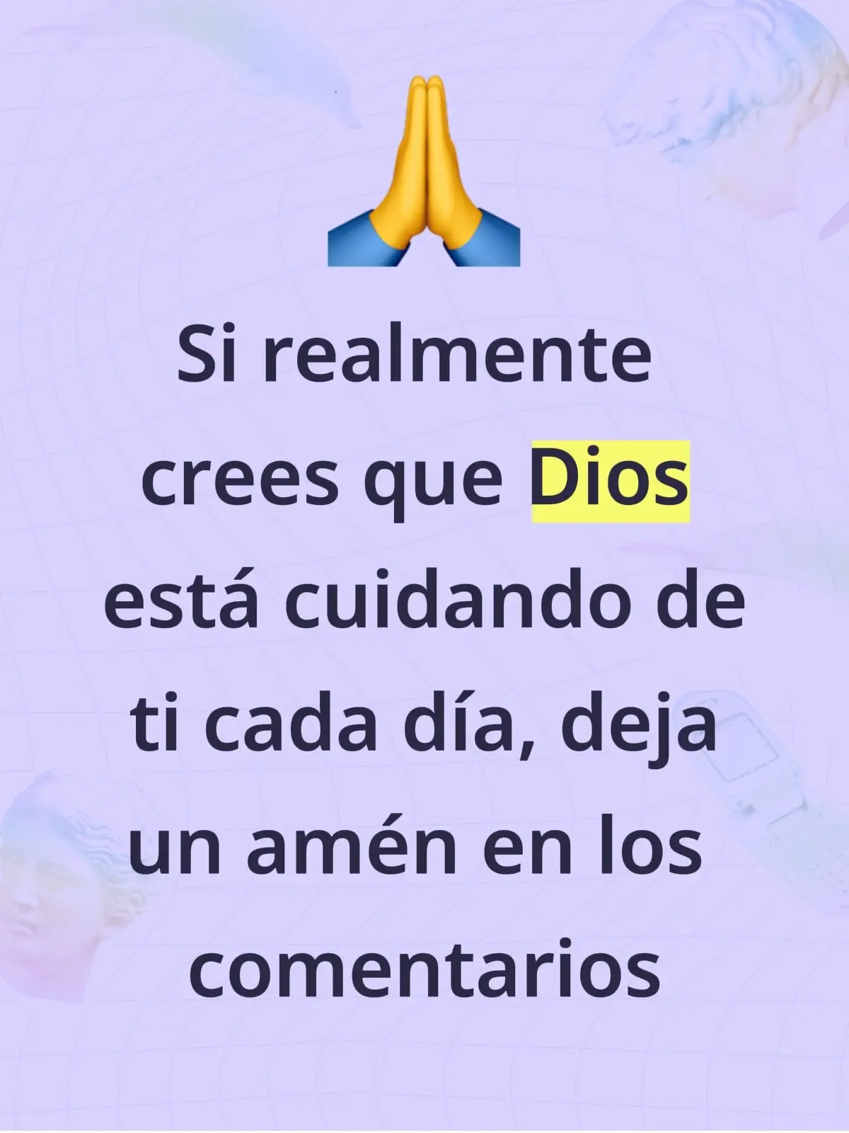 si realmente crees que Dios cuida de ti cada día, deja un amén en los comentarios ##amen##dios##religion##fpyシ