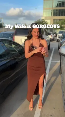 My wife makes this dress look like a million bucks 💃✨ and it’s less than $10 👀🔥 Why spend hundreds when you can look THIS good for less? #TikTokMadeMeBuyIt #OOTD #DressUnder10 #StyleOnABudget #CoupleGoals 