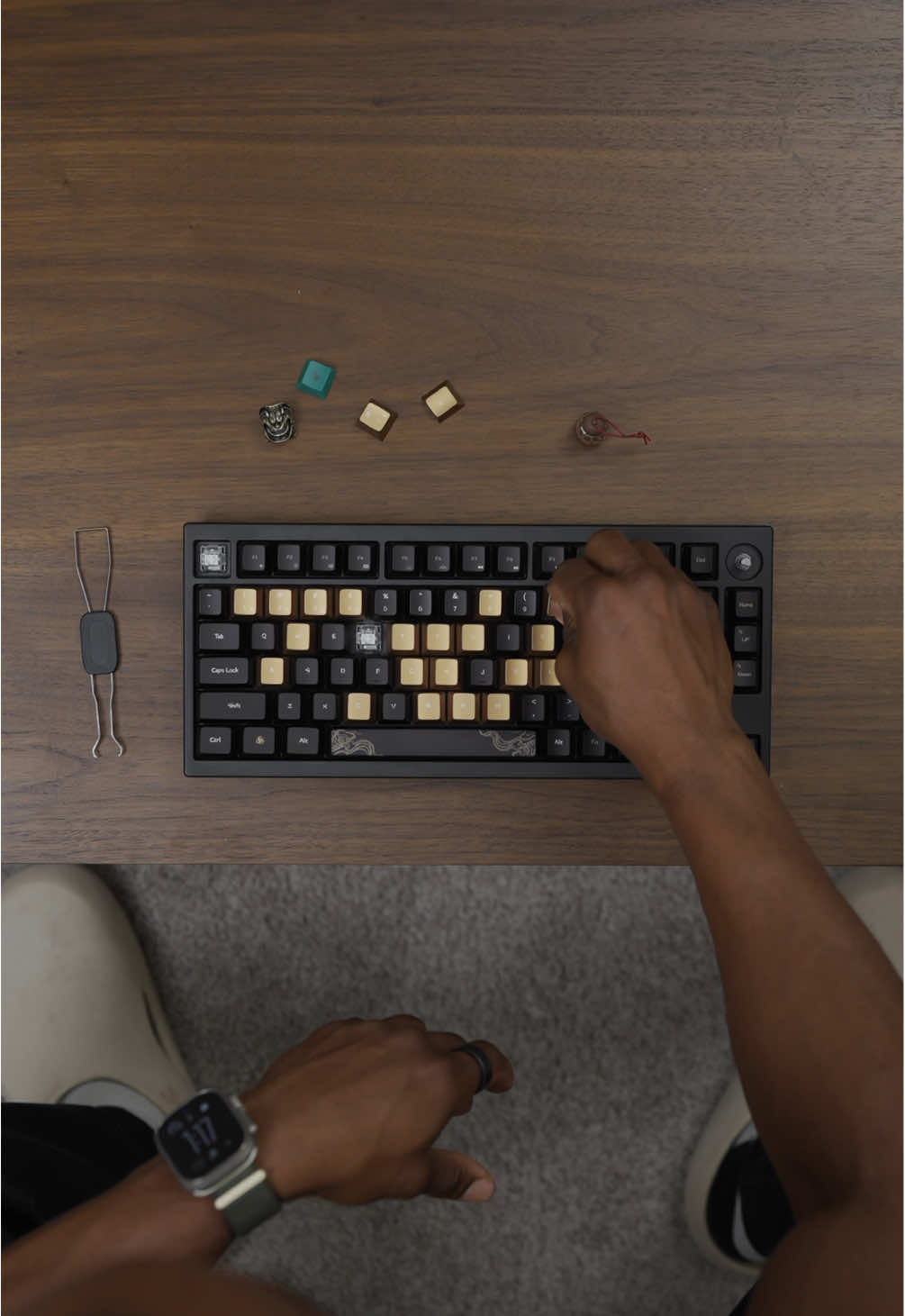 If you like Black Myth: Wukong, then you’ll probably like this too! ⌨️ 🔗 to it in my bio 💯 #gaming #asmr #mechanicalkeyboard #wirelesskeyboard #blackmythwukong 