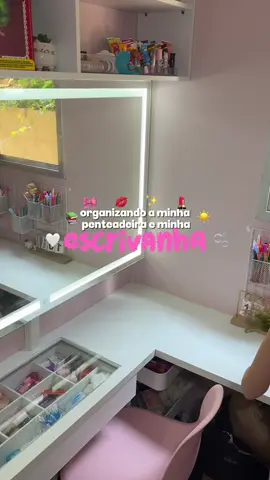 organizando a minha penteadeira e minha escrivaninha!🧽🫧|#foryou #viral 