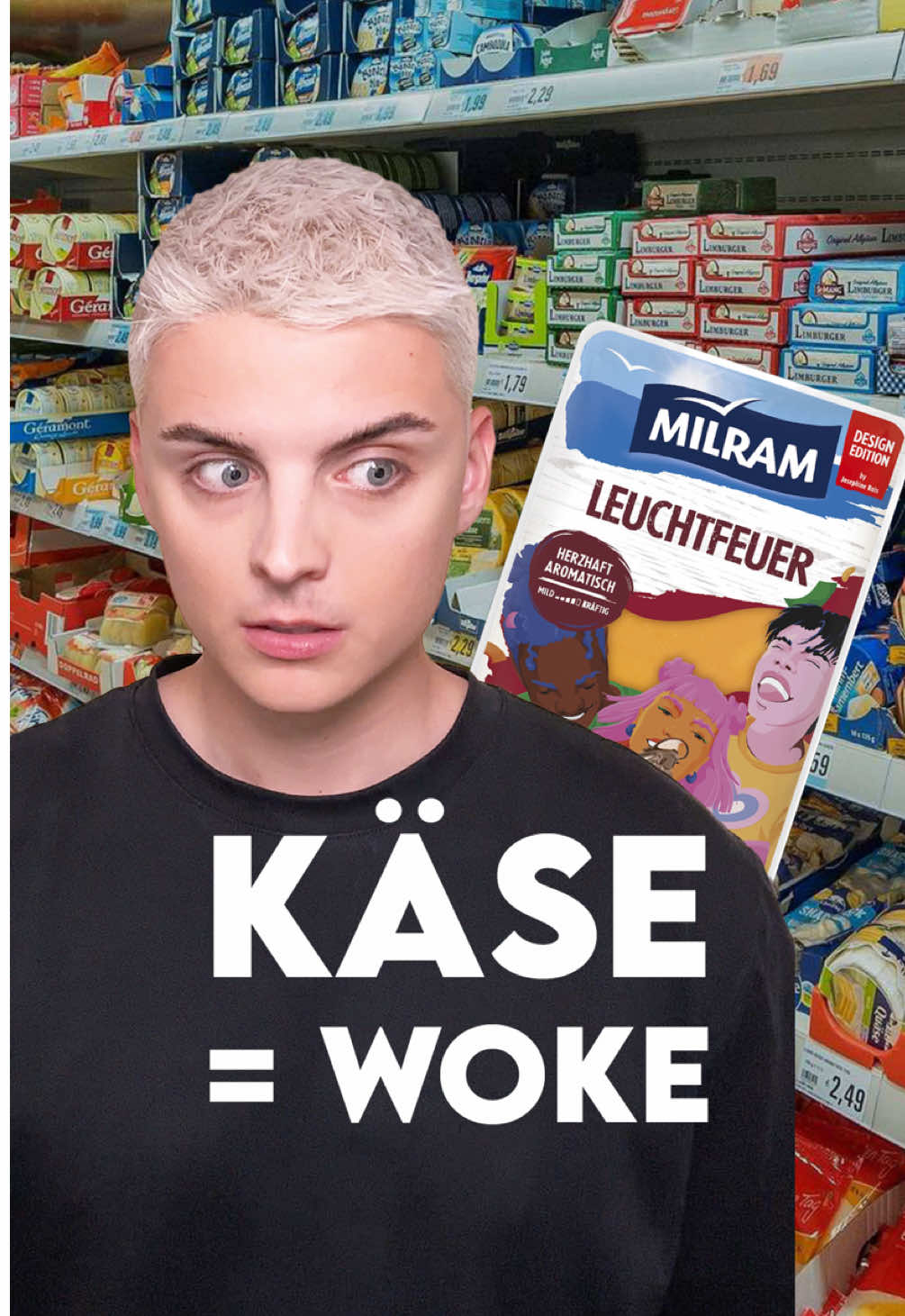 Neuer Erzfeind der Rechten: Käse 🧀  #Milram #Politik #Nachrichten #Supermarkt 
