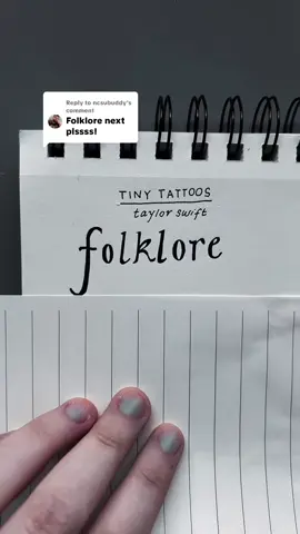 Replying to @ncsubuddy super subtle too! #taylorswift#tattoo#taylorswifttattoo#folklore#taylorswiftfolklore 