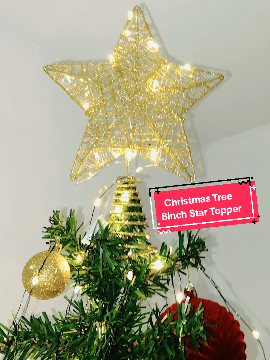 8inch Star Christmas Tree Topper with 15 Led lights made of metal #creatorinsightsearch #christmastree #christmastreedecor #christmastreetoppers #christmastreetopper 
