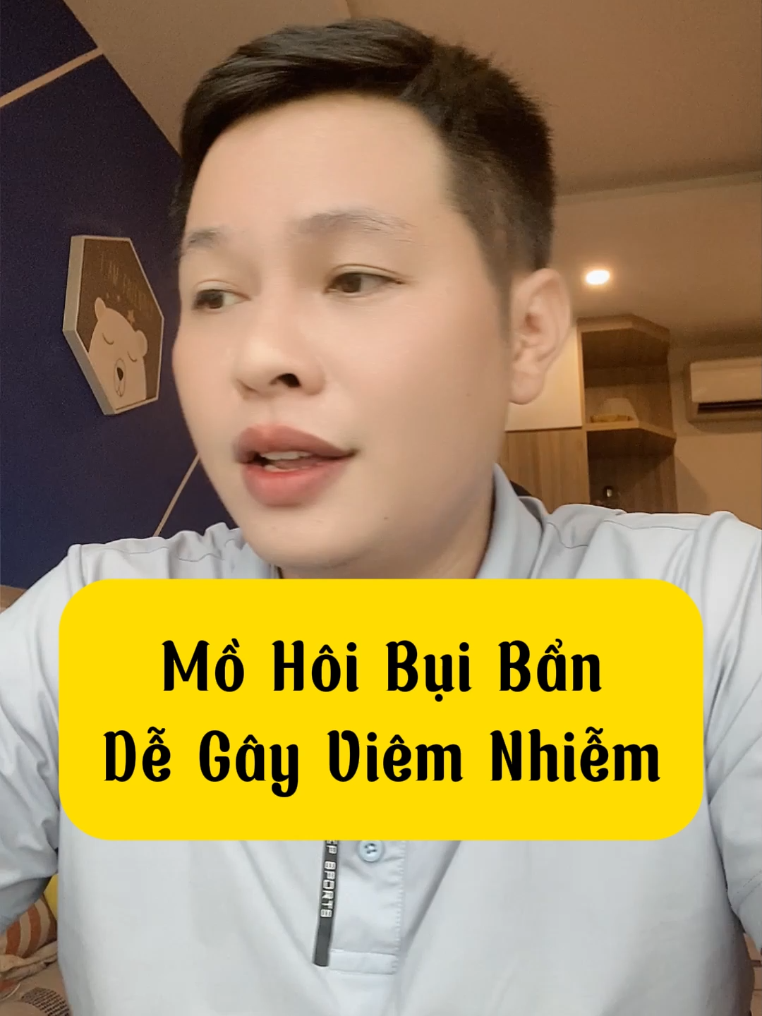 Mồ hôi bụi bẩn dễ gây viêm nhiễm #chamsocda #lamdep