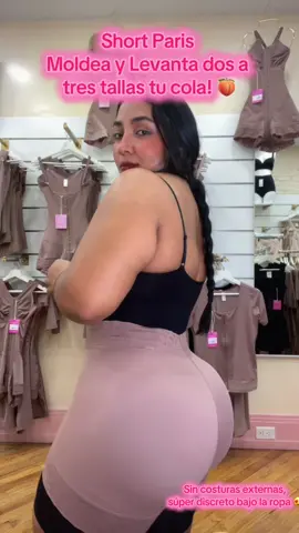 Short Paris moldea y levanta de 2 a 3 tallas tu cola, sin costuras externas súper discreto bajo la ropa! Un aliado perfecto 😍 #🍑 #fajascolombianas🇨🇴 #fajas #shorts #fajasrelojdearena 