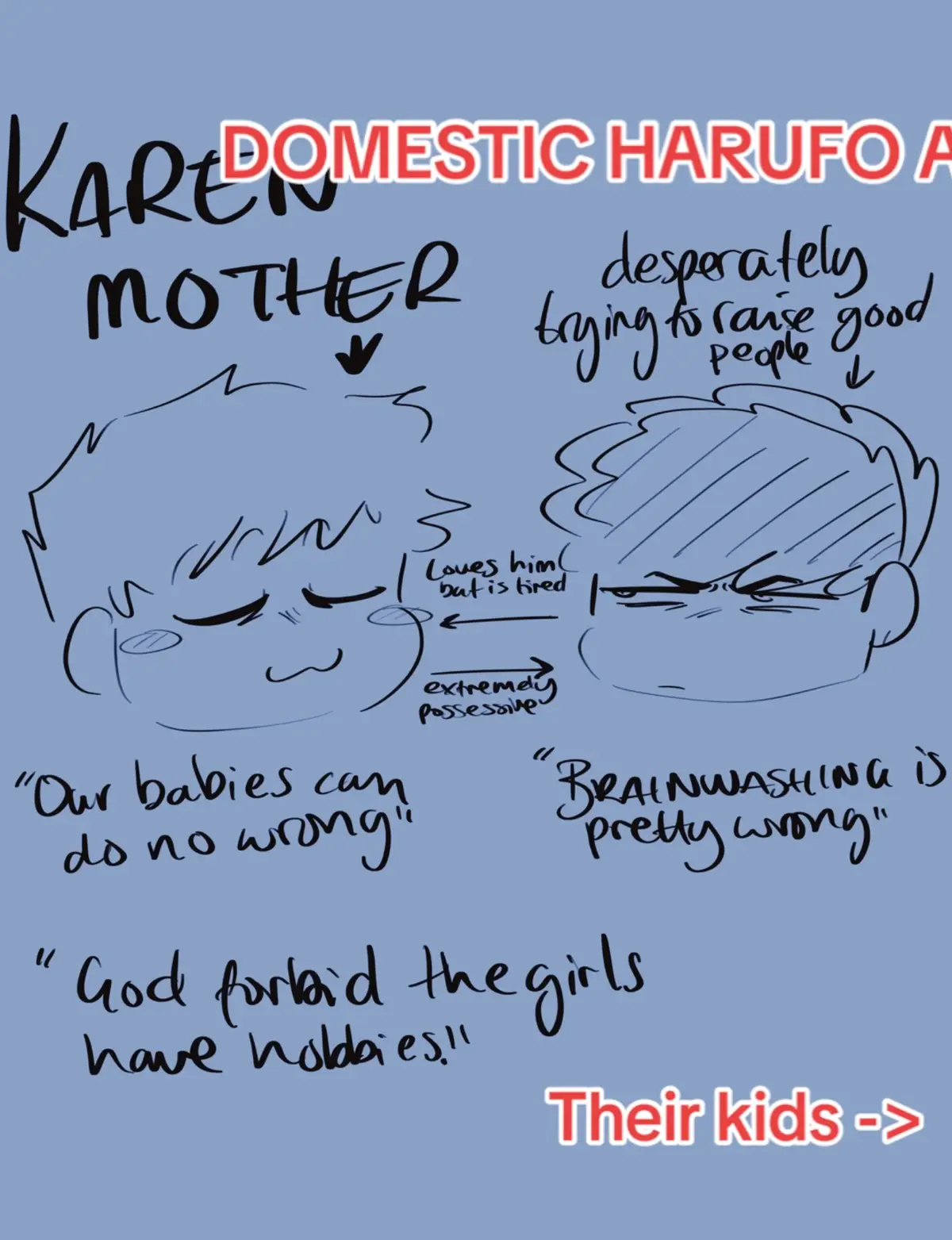 #HaruFO they have children because AFO is petty. If you squint, this AU is miserable under all that chaos. DO NOT EXPECT A FANFIC, IM NOT DOING. ART ONLY. #allforone #haruotodoroki #hisashimidoriya #mhaoc 
