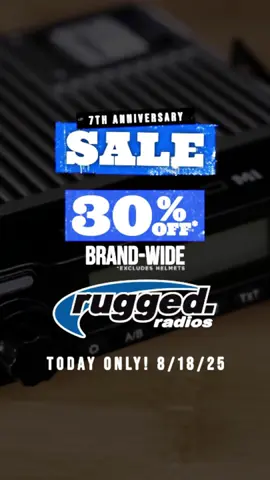 🔥 Featured Brand of the Day: Rugged Radios 🔥 Rugged Radios is 30% Off Brand-Wide (helmets excluded) — Today Only! For over 30 years, Rugged has been redefining off-road communication with crystal-clear audio and rock-solid durability. Trusted from Baja race teams to weekend trail rides, their gear keeps you connected when it matters most. Don’t miss this deal, it ends tonight at midnight!