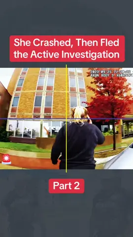 She Crashed, Then Fled the Active Investigation Part 2 #cops #copsoftiktok #police #policeofficer #fyp 