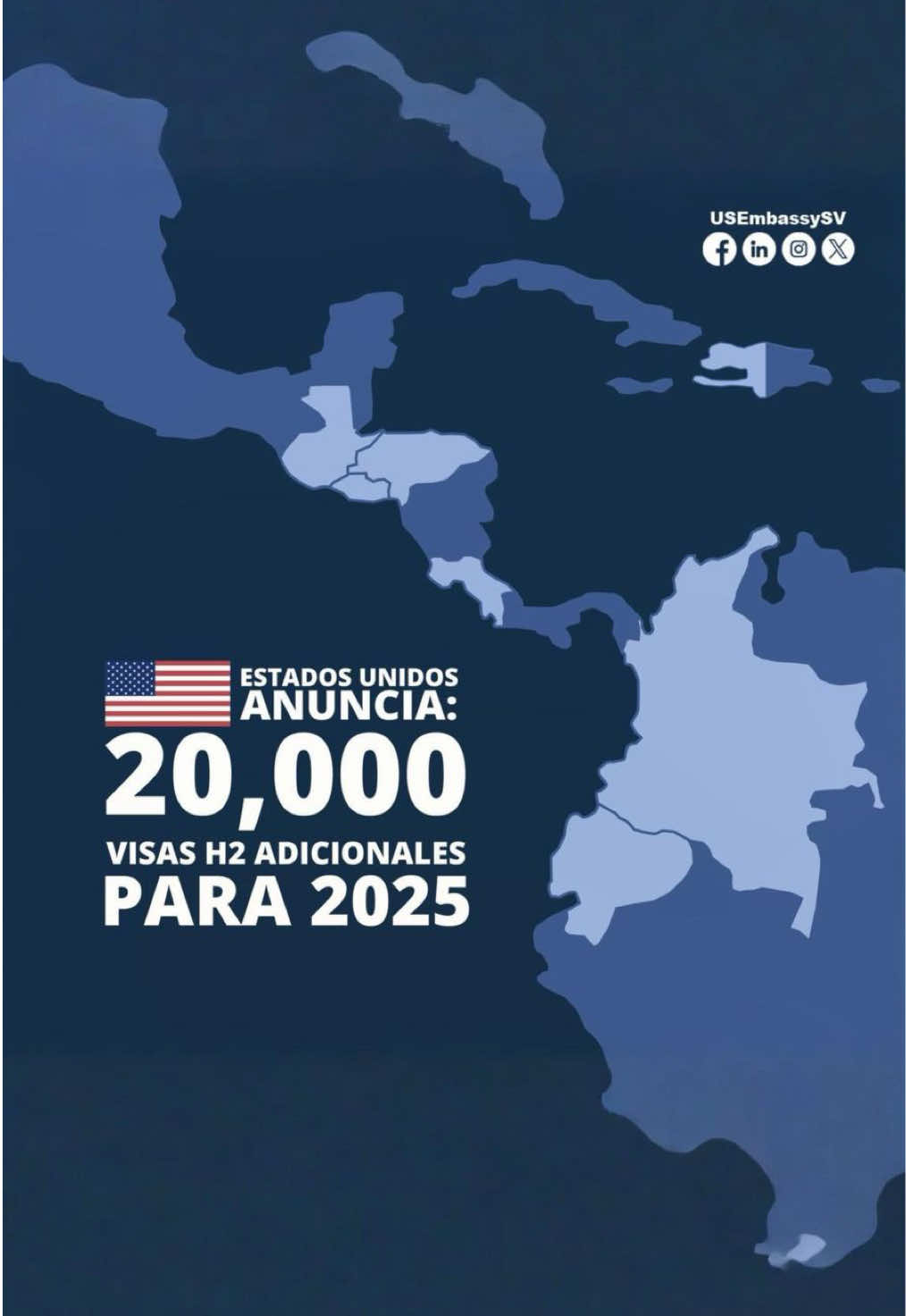 ¿Sabías que para este año 2025 Estados Unidos aumentará 20,000 visas mas para el programa de movilidad laboral H2B?  Aún puedes aplicar a esta increíble oportunidad.  ¡ASESÓRATE CON NOSOTROS! ¡CONTAMOS CON 14 AÑOS DE EXPERIENCIA COMPROBABLE!  #tramites #visausa #asesoriamigratoria #migracion #méxico     