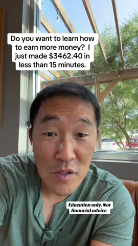 Do you want to learn how to earn more money every week?  Let me show you how I just made $3462.40 in less than 15 minutes. #creatorsearchinsights #learntoinvest #sellingoptions  #howtoearnmoney 