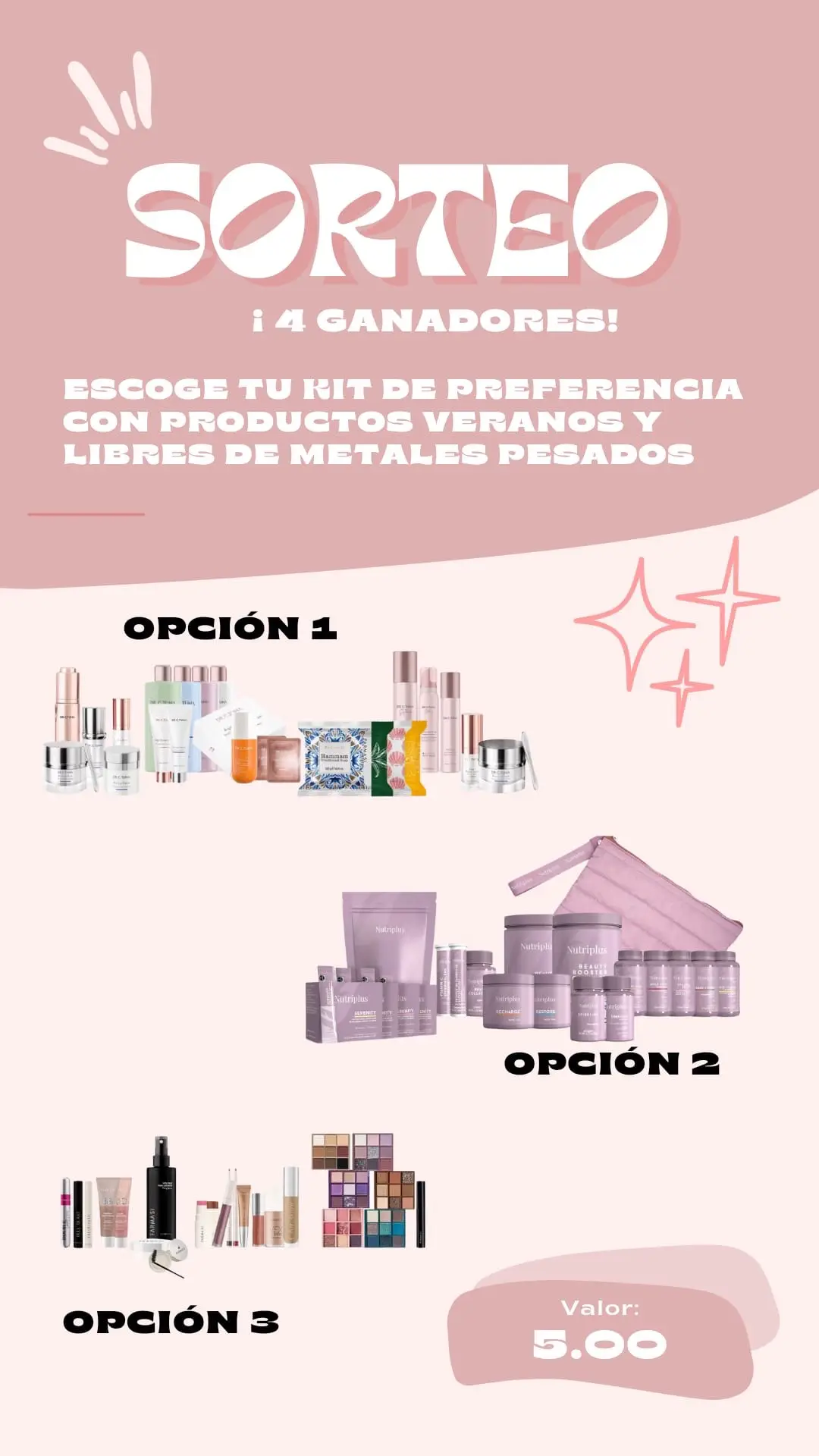 #sorteo Escoge tu kit de preferencia a solo $5 dólares el número aprovecha a elegir el tuyo🤩 pueden aser el pago por zelle 😉😘#fyp #farmasi #farmasibeautyinfluencer 