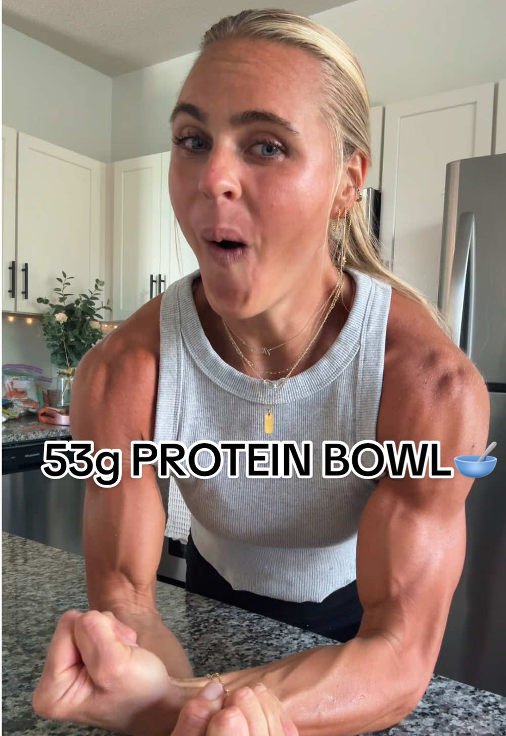 BUTTERFINGER 53g+ Protein Bowl?? You might not want to miss this one 😏 #healthydessert #proteindessert #yogurtbowl #healthyrecipes 