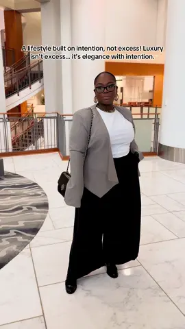 A lifestyle built on intention, not excess.  Heavy on the “not excess.” Not excess 👉🏾Not needing to overdo things, overspend, or chase after everything just to “look” like you’re living well. Instead, it’s refined, curated, and meaningful. #blackgirlluxury #softlife #OOTD #modestfashion #luxurystyle 
