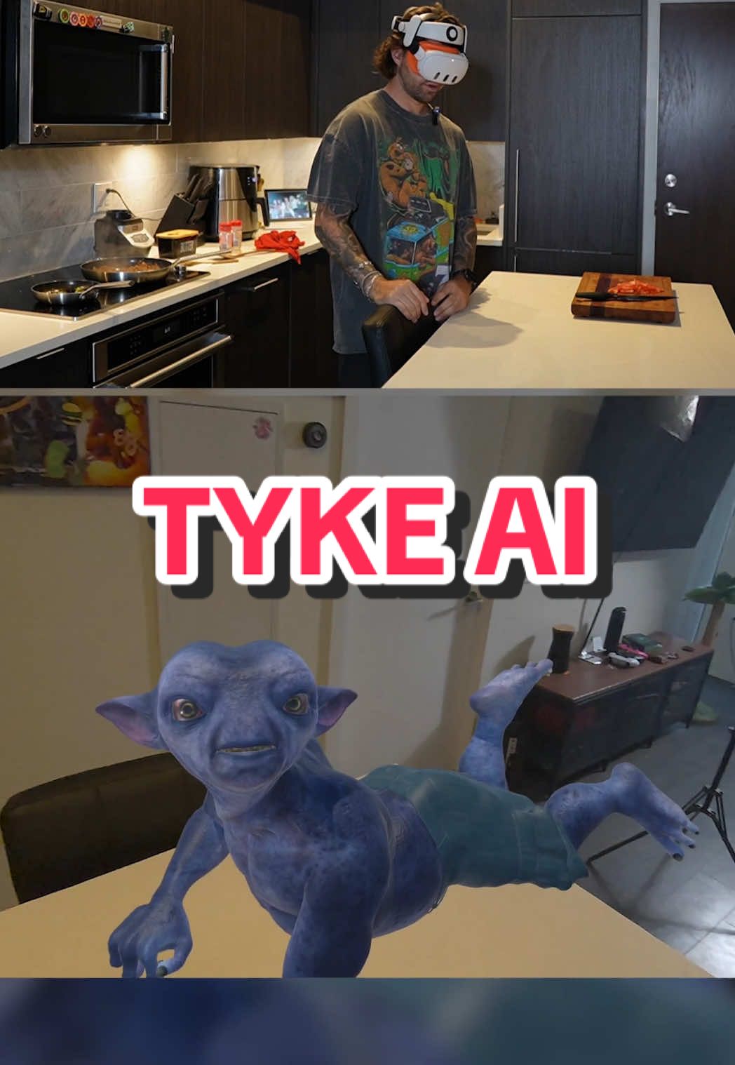 Cooking with Mervin 👽👨🏻‍🍳 (part 6) #artificialintelligence #vr #gaming #ai #tykeai #alien #mervin