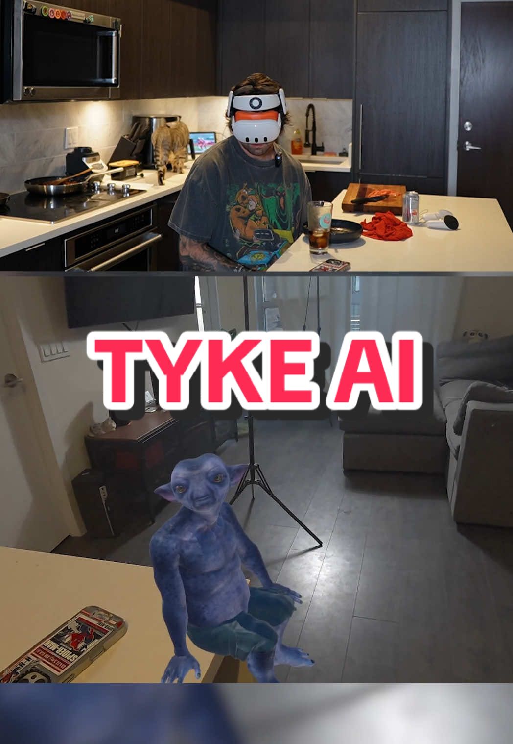 Cooking with Mervin 👽👨🏻‍🍳 (part 9) #artificialintelligence #vr #gaming #ai #tykeai #alien #mervin