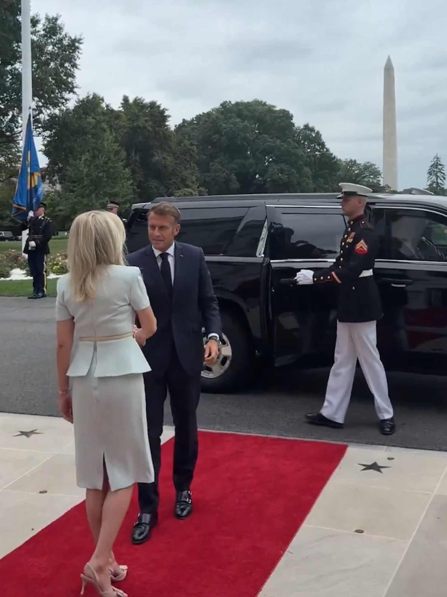 El presidente de Francia, Emmanuel Macron, llega a la Casa Blanca. #Latinus #InformaciónParaTi