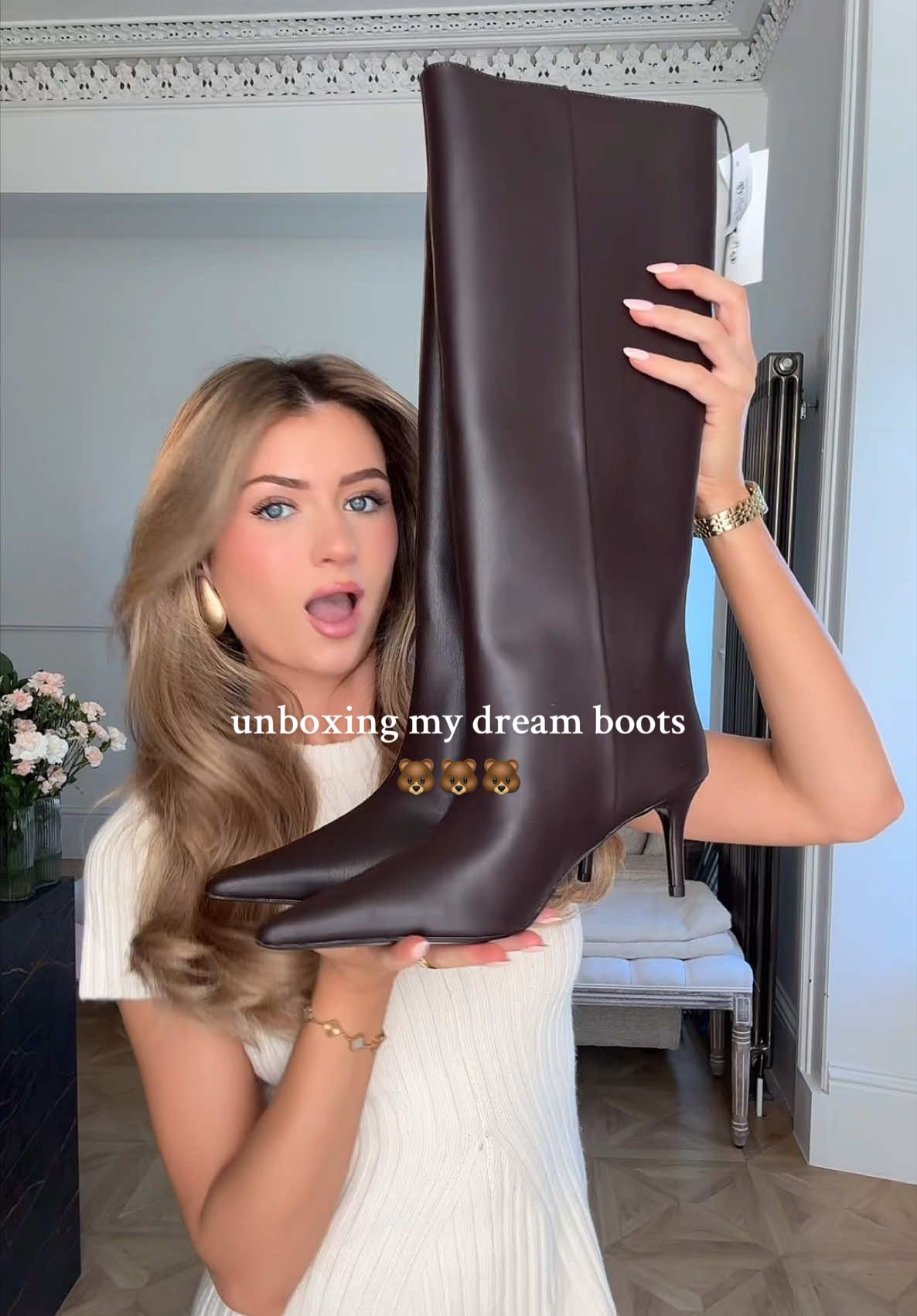 These are soooo chic!!! My dream boots 🥹🤎 @H&M #kneehighboots #handm #autumnoutfits #autumntrends 