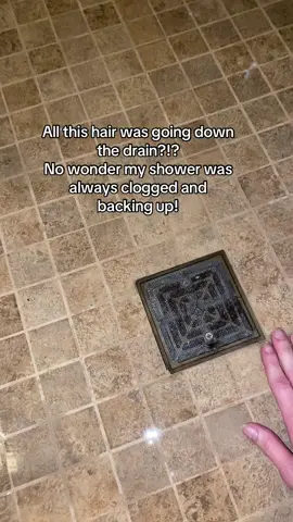 These shower drain stickers have saved me so much headache. #showerdrain #hair #cloggeddrain 