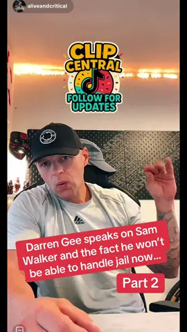 Part 2… Darren Gee speaks on Sam Walker and the fact he won’t be able to handle jail now… @aliveandcritical #darrengee #samwalker #liverpool #fyp #foryou 